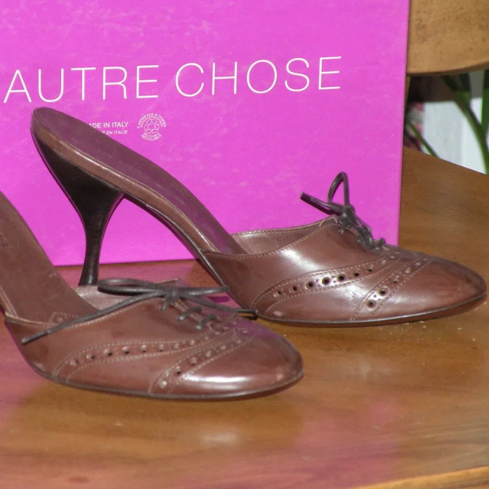 NEW $230 Brown Leather L'AUTRE CHOSE Italy 36.5 6 1/2